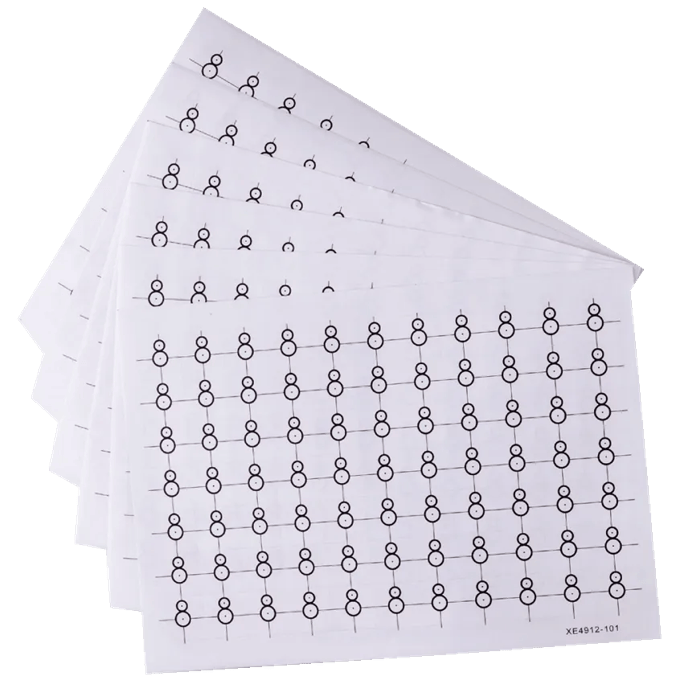 Brother stamp embossing sheets with pre-punched holes for organizing and labeling