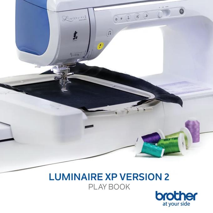 Brother Luminaire XP2 sewing and embroidery machine with large embroidery area and thread spools