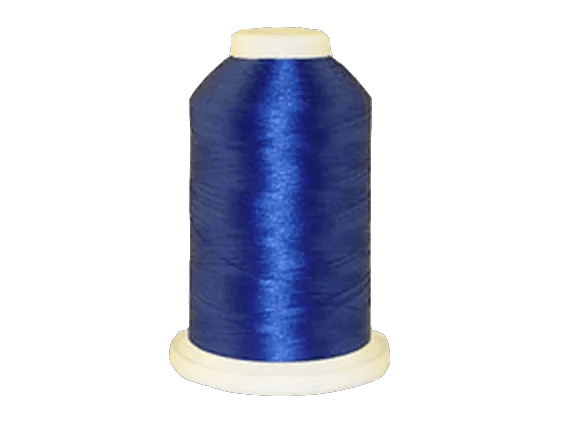 Brother embroidery thread spool in royal blue polyester on white cone