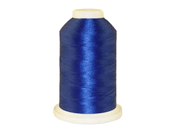 Brother embroidery thread spool in royal blue polyester on white cone