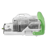 Brother SR100 stamp maker with transparent casing and green handle