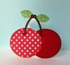 Brother Creative Fabric Piercing Tool red cherry-shaped case with white polka dots