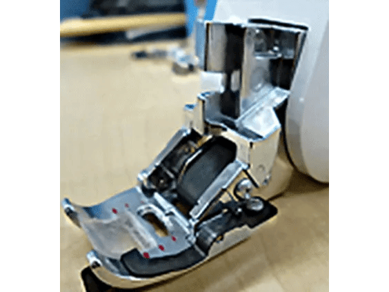 Brother sewing machine presser foot with adjustable guide for precise stitching control