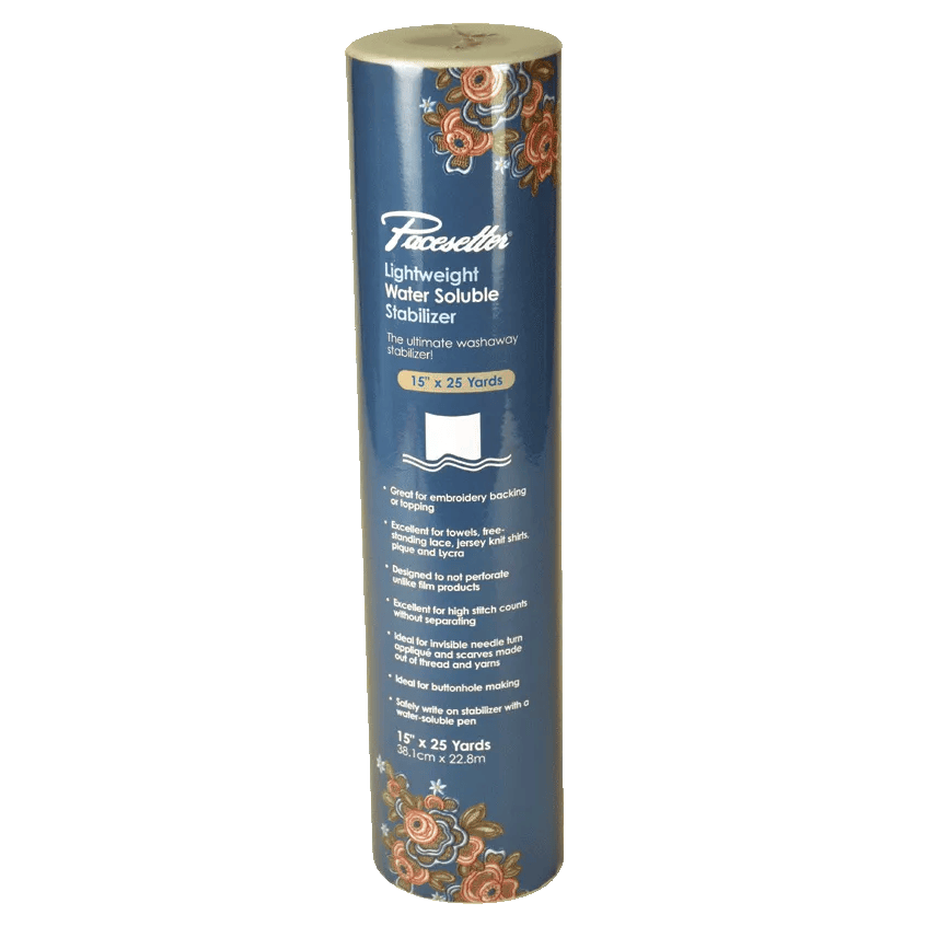 Pacesetter lightweight water-soluble stabilizer roll for embroidery, 15 inches by 25 yards