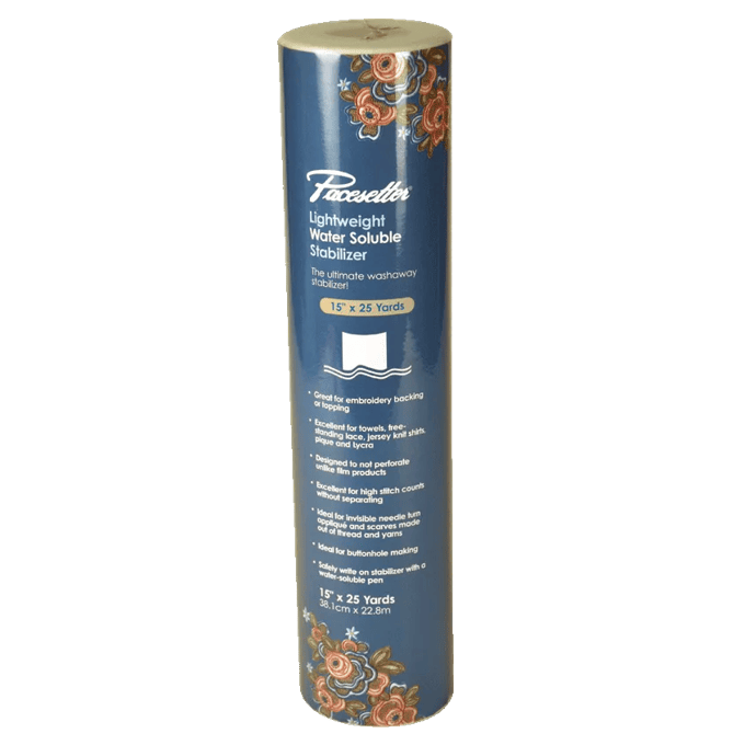 Pacesetter lightweight water-soluble stabilizer roll for embroidery, 15 inches by 25 yards