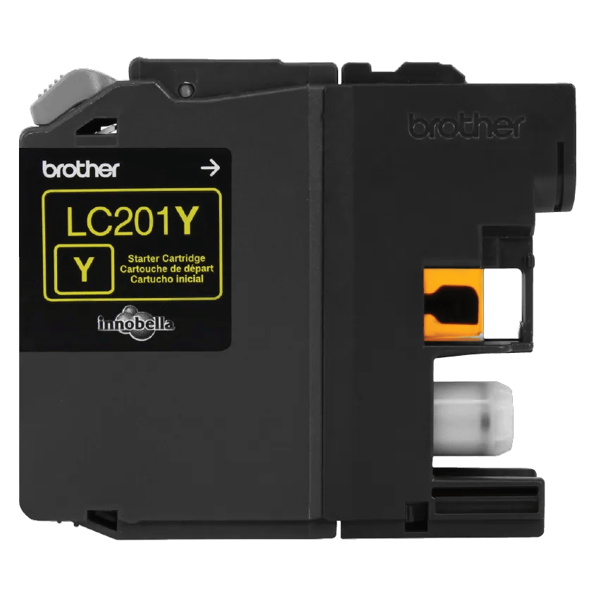 Brother Genuine LC201Y Standard-yield Yellow Ink Cartridge, Yellow, medium