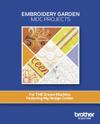 Brother embroidery design project book featuring colorful floral and decorative patterns