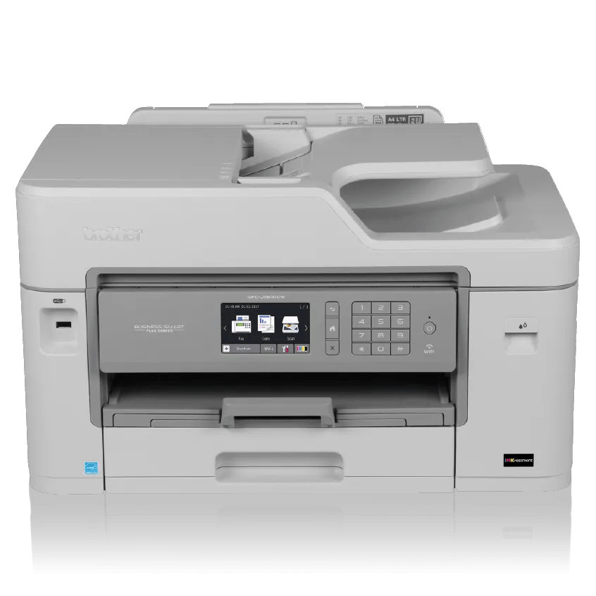 Brother MFC-J5830DW all-in-one color inkjet printer with wireless connectivity and touchscreen