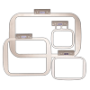 Brother embroidery hoops in multiple sizes with magnetic snap frames