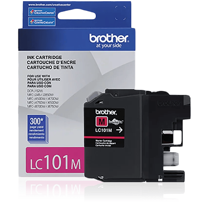 Brother Genuine LC101M Standard-yield Magenta Ink Cartridge, , large
