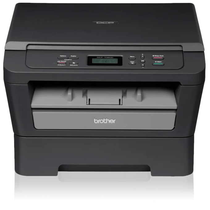 Brother DCP-7060D compact monochrome laser all-in-one printer with automatic duplex printing