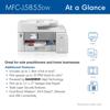 Brother MFC-J5855DW all-in-one wireless inkjet printer with external ink tanks