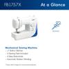 Brother FB1757X mechanical sewing machine with 17 built-in stitches and automatic bobbin winding