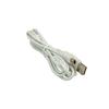 White USB cable with standard and mini connectors for Brother label printer