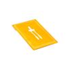 Yellow cutting mat with white grid lines and measurement guides