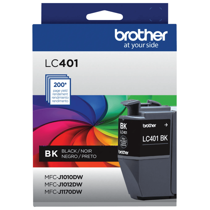 Brother Genuine LC401BKS Standard-yield Black Ink Cartridge, Black, large