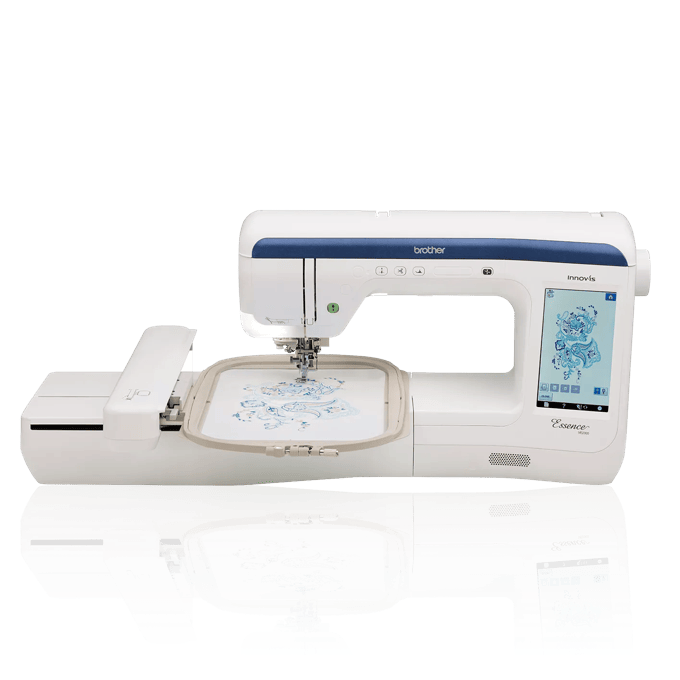Brother Essence sewing and embroidery machine with touchscreen and embroidery hoop