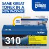 Brother Genuine TN310Y Standard-yield Yellow Toner Cartridge, , small