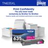 Brother Genuine TN635XLC High Yield Cyan Toner Cartridge, Magenta, small