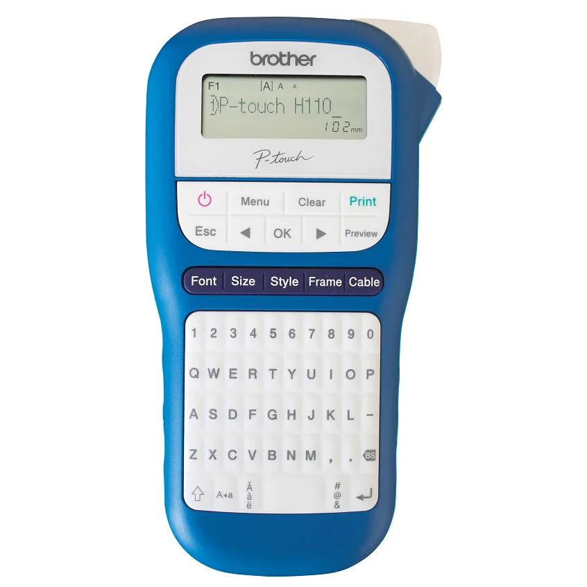 Rotuladora portátil Brother P-touch H110 con teclado QWERTY y pantalla LCD