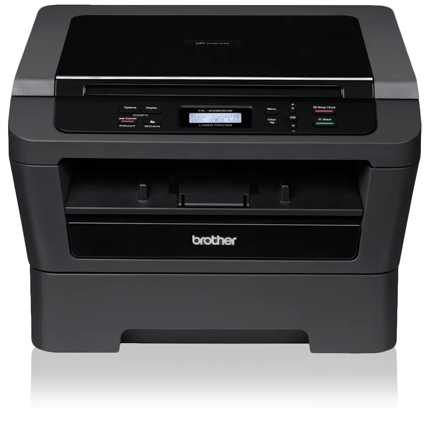 Brother HL-2280DW compact wireless monochrome laser printer with LCD display