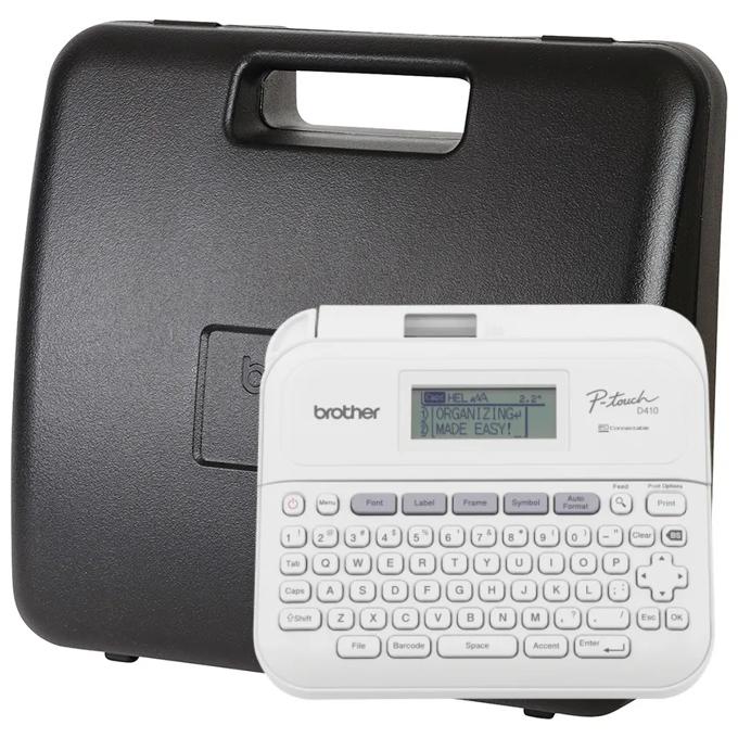 Brother P-touch D410 label maker with carrying case and QWERTY keyboard