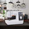 Brother ST150HDH sewing machine with LCD display on modern home table