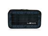 Brother ScanNCut DX storage case with blue floral pattern and organized compartments