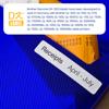 Brother Genuine DK-1203 file folder label on blue organizer with orange receipt holder