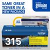 Brother Genuine TN315Y High-yield Yellow Toner Cartridge, , small