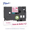 Brother P-touch TZe-252 laminated label tape cartridge, 24mm, red on white background