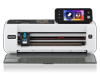 Brother CM350 cutting machine with open front cover and touchscreen display