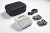 Brother P-Touch label maker with case, AC adapter, and two label tape cartridges