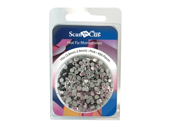 Brother ScanNCut hot fix rhinestones in pink, 400 pieces, 2.8mm-2.9mm size