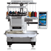 Brother PR1000e embroidery machine with 10-needle system and touchscreen display