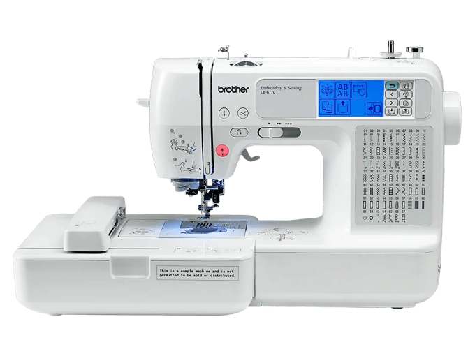 Brother LB-6770 embroidery and sewing machine with LCD screen and built-in stitches