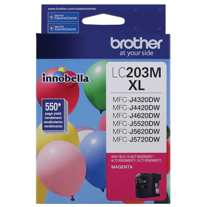 Brother Genuine LC203M High-yield Magenta Ink Cartridge, Magenta, large