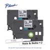 Brother P-touch TZe laminated label tape cartridges, 9mm white, with sample labels