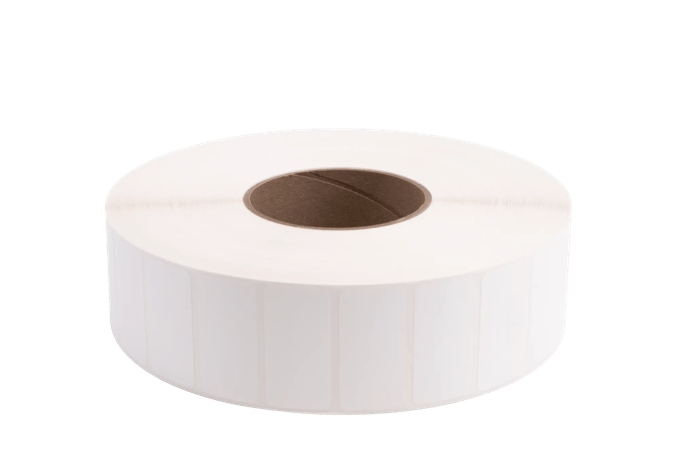 Brother white label roll on cardboard core for thermal printers