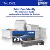 Brother Genuine TN635XLC High Yield Cyan Toner Cartridge, Black, small