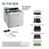 Brother HL-L9410CDN color laser printer with included toner cartridges and accessories