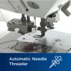 Brother PE550D embroidery machine automatic needle threader mechanism close-up