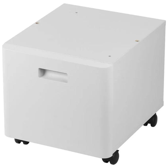 Brother white printer cabinet with wheels and front handle for easy mobility