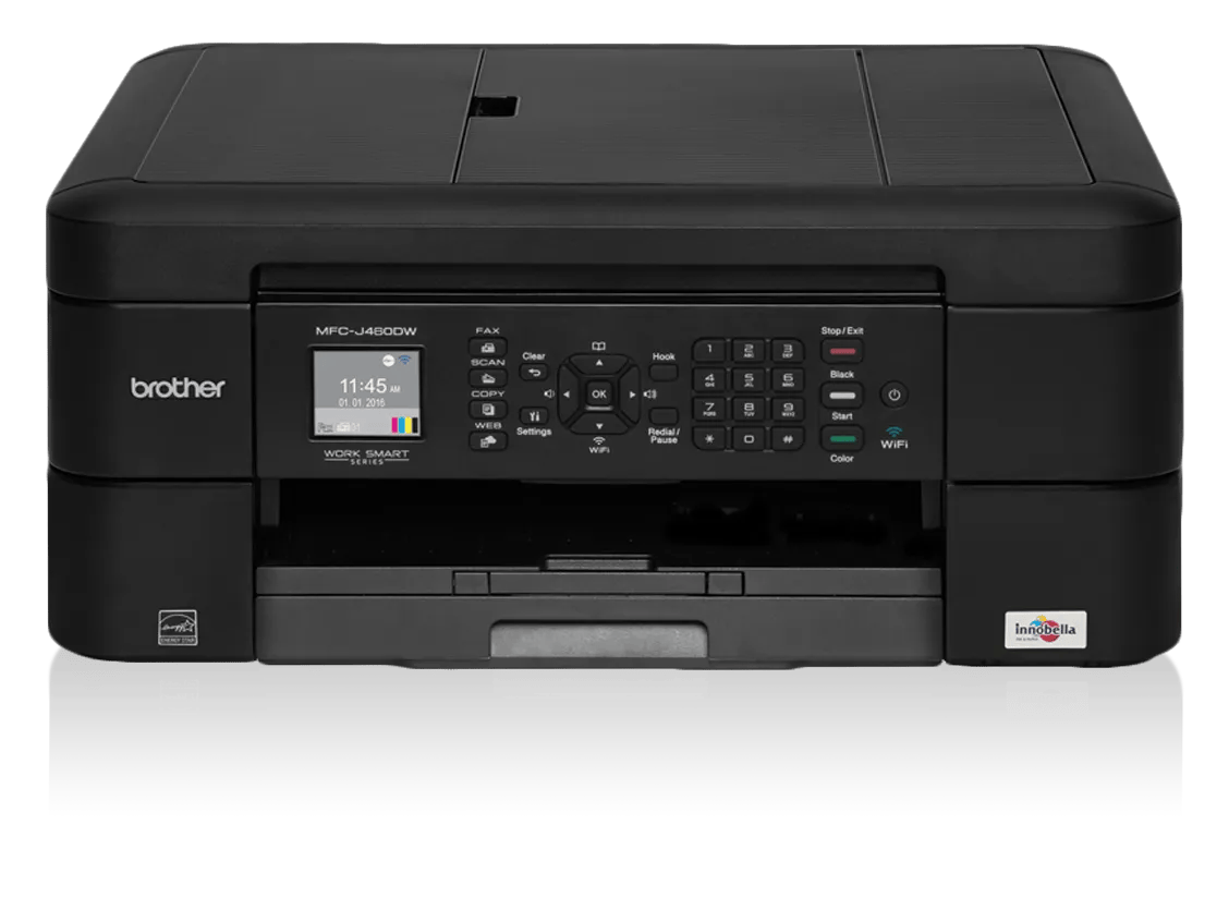 Brother MFC-J460DW wireless all-in-one color inkjet printer with fax and touchscreen