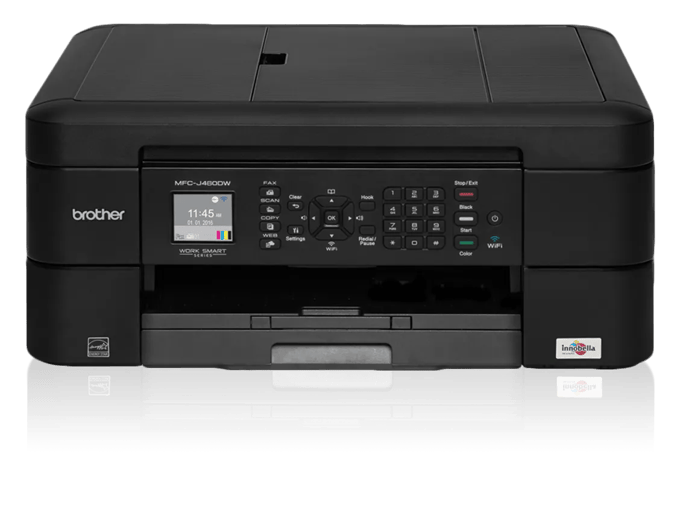 Brother MFC-J460DW wireless all-in-one color inkjet printer with fax and touchscreen