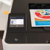 Brother HL-L8430CDWT color laser printer touchscreen displaying cloud service options