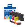 Brother LC5013PK color ink cartridge 3-pack with cyan, magenta, and yellow cartridges