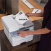 Brother MFC-L2980DW monochrome laser all-in-one printer with touchscreen in office setting