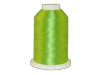 Brother lime green embroidery thread spool on white background