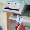 Brother MFC all-in-one printer touchscreen with ID card scanning feature